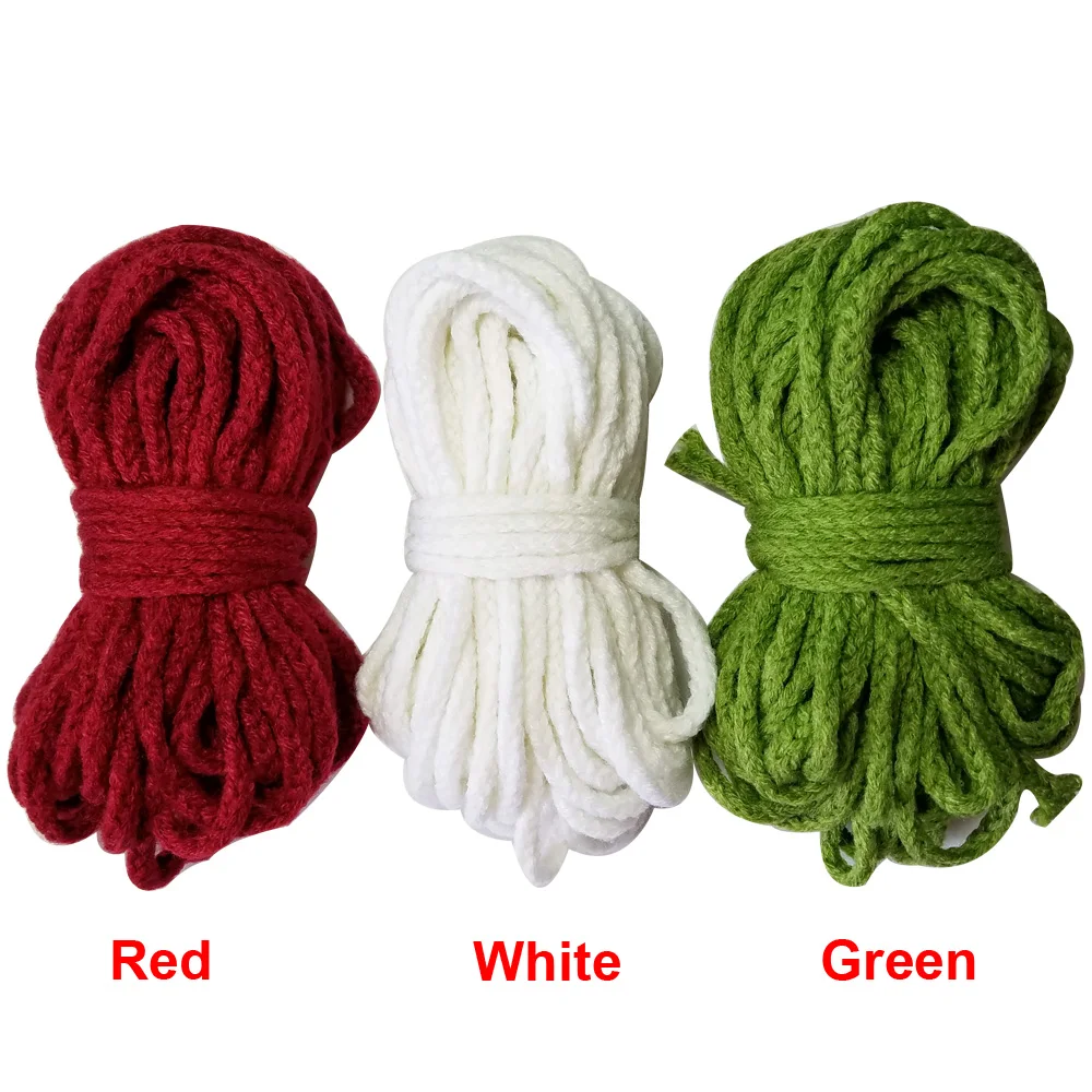 100% acrylic braided cords Diameter 5mm thick rope  for hand knitting crochet decoration DIY