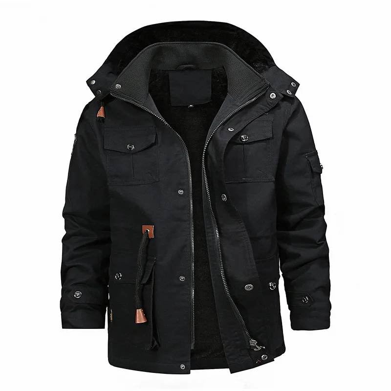 

New Style Men's Mid-length Washed MENS Jacket Plus-size European And American-Style Trench Coat Men's