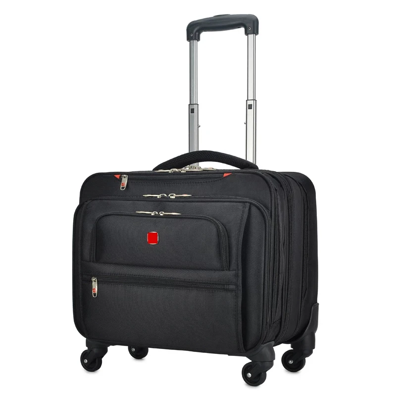 Nieuwe Business Oxford Rolling Bagage Tas Wielen 18 inch Heren Multifunctionele Handbagage Koffer Trolley Tas Luxe Reistas