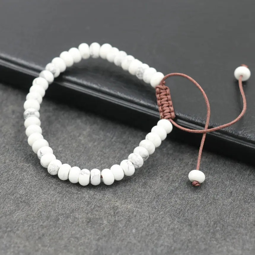 Men Bracelet Natural Stone Abacus Beads Bracelet Lucky Charm Yoga Braid Bracelets For Women Couples Buddha Jewelry Lovers\' Gift