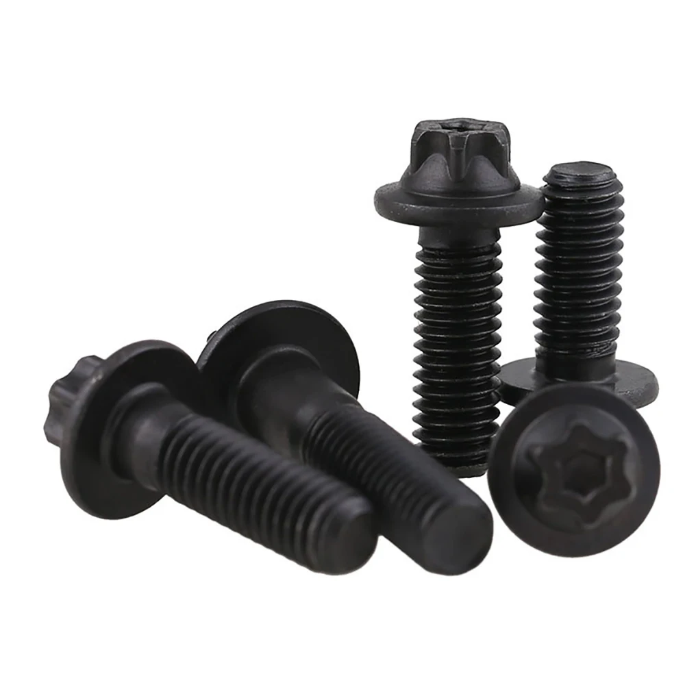 Yiqianyuan M5 M6 Grade 12.9 Alloy Steel Hexalobular Head Bolts with Large Flange Fully Threaded and Partially Threaded DIN34801