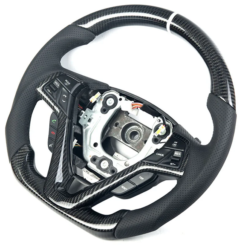 High Quality Customized Carbon Fiber Steering Wheel For Hyundai Veloster turbo 2012 2013 2014 2015