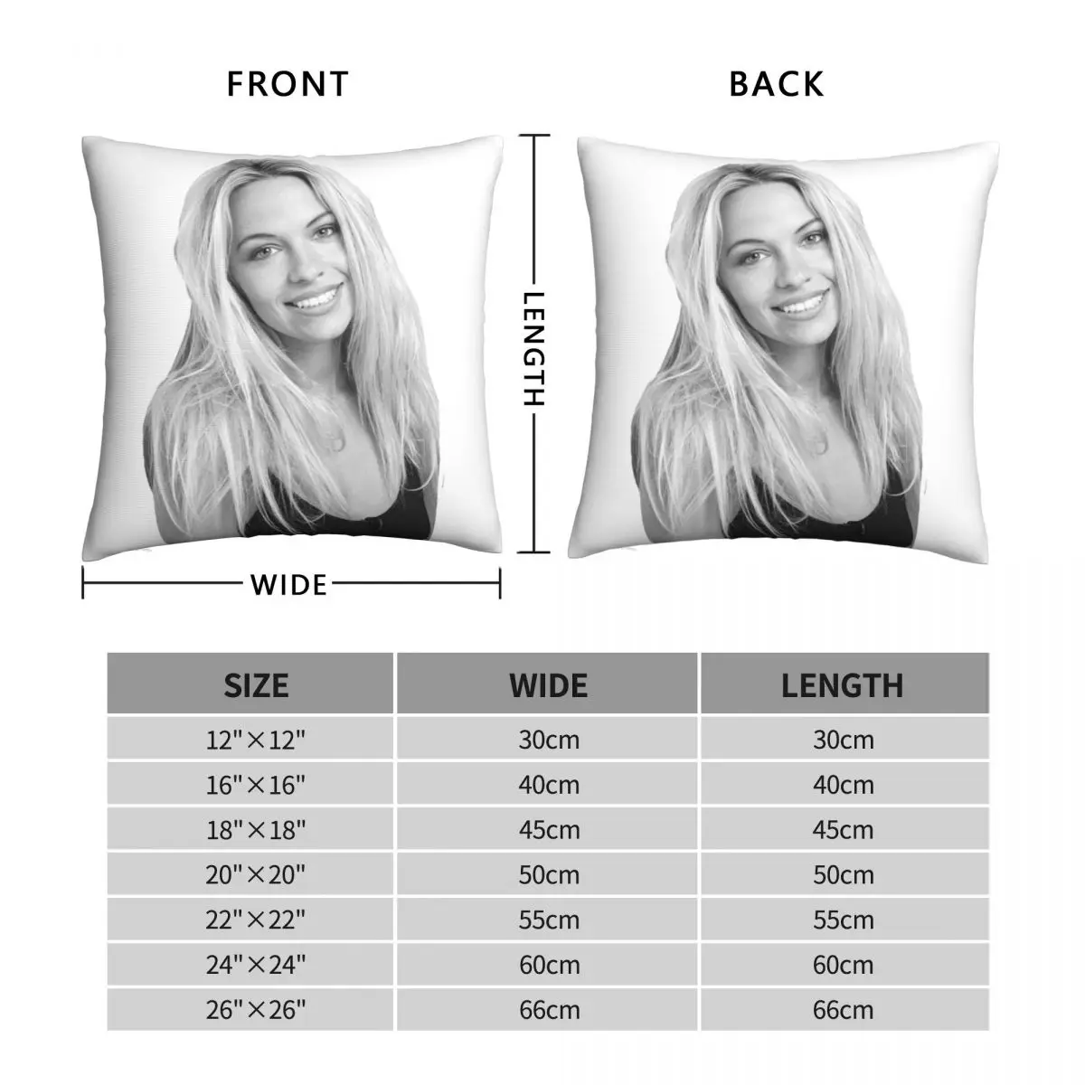 Pamela Anderson 1993 Square Pillowcase Polyester Linen Velvet Creative Zip Decor Home Cushion Cover