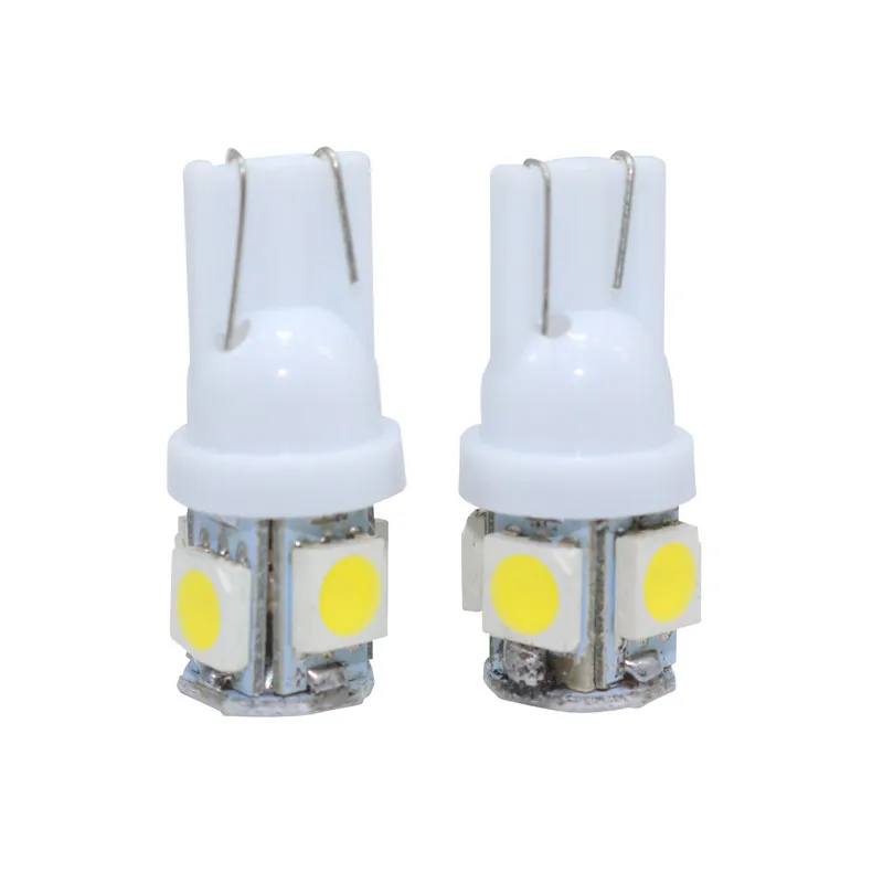 10 Pcs Car LED Car reading light T10  5050 5SMD White Wedge Light 12V License Plate Bulb Marking Lamp Reading Dome Light