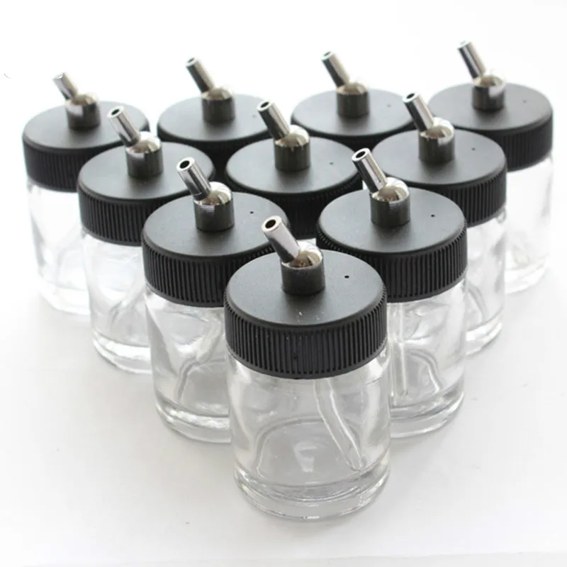 1pc Microblading Glass Containers 22cc Bottles Dual Action Airbrush Professional Tattoo Ink Cup