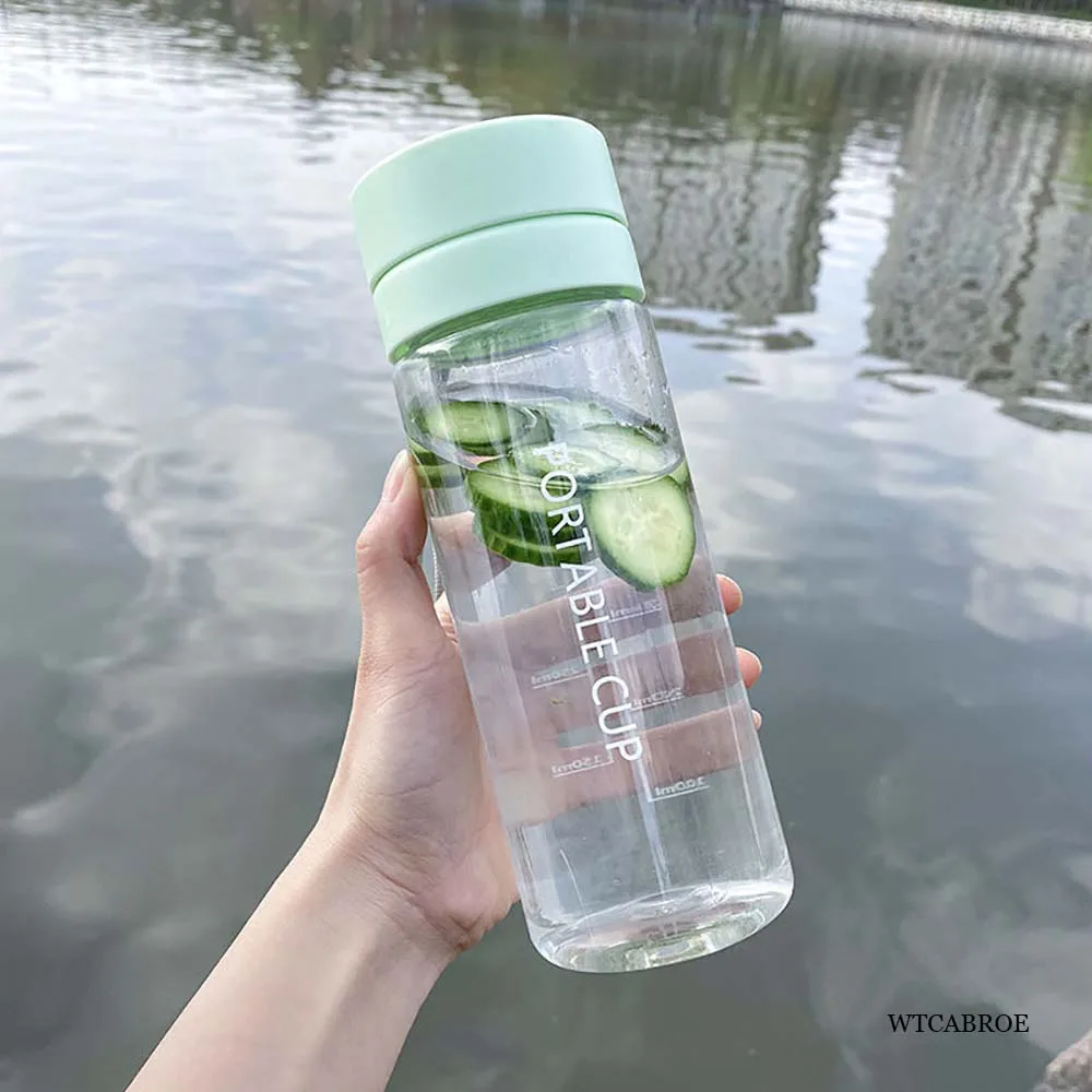 800ml Cute Water Bottles Of Water Outdoor Sports My Tea Bottle Drinking Creative Portable 600ml Drink Kids My Bottles Drinkware