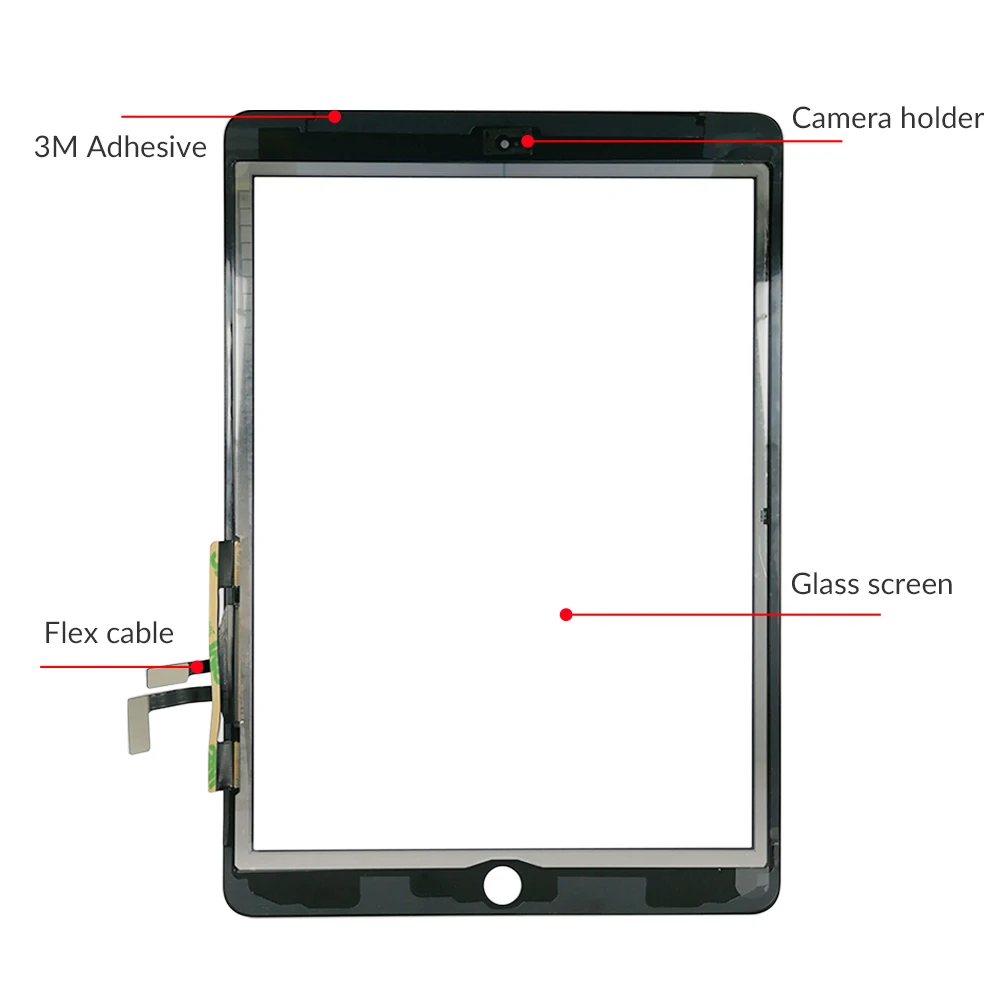 New LCD Outer Touch Screen For iPad 5 Air 1 A1474 A1475 A1476 Digitizer Front Glass Display Panel Replacement