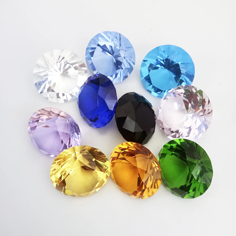 30mm 40mm Crystal Diamond paperweight Crystal Craft Red Blue Purple Aqua,Lilac Black Green Yellow For Nair Wedding Decor