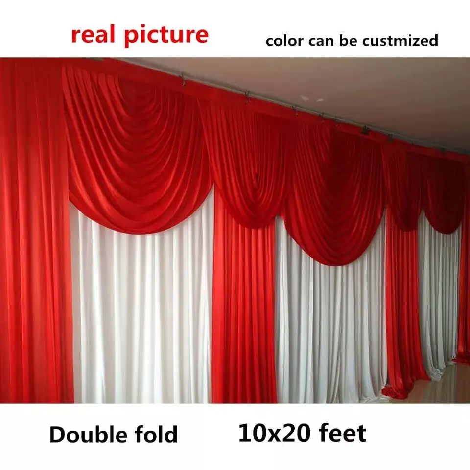 10ftx20ft Ice silk elegant wedding backdrop curtain drape wedding supplies simple curtain drapes background for party event