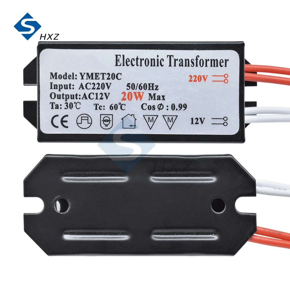 20W/20W-60W Halogen Light Driver Power Supply AC 220V to AC 12V Electronic Transformer Voltage Converter LED Transformer