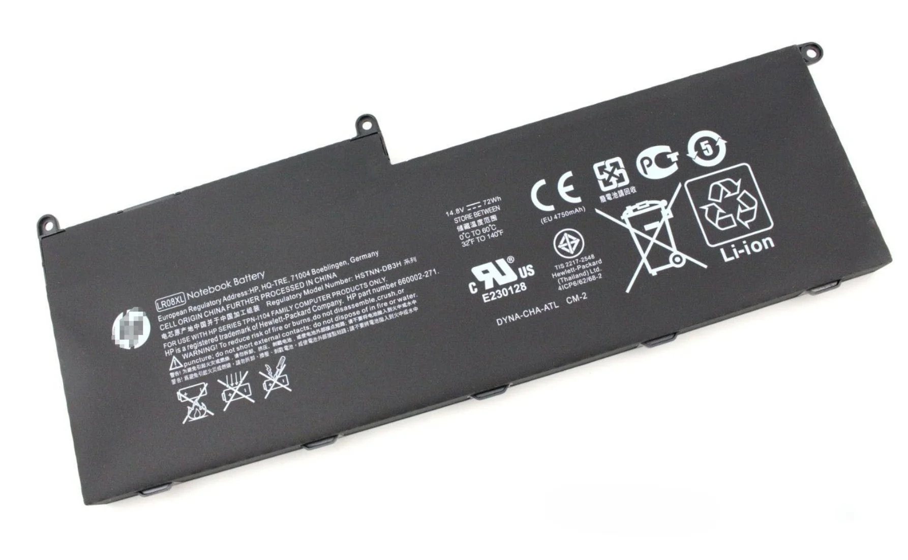 Batería LR08XL de 14,8 V, 72Wh, para HP Envy 15-3000, HSTNN-UB3H, 660152-001, HSTNN-DB3H, 660152-001, 15-3200, 6600022-541