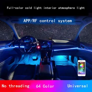 Автомобильная светодиодная лампа TPYCBX RGB (6 + 4) с 8 м оптическим волокном, 64 цвета