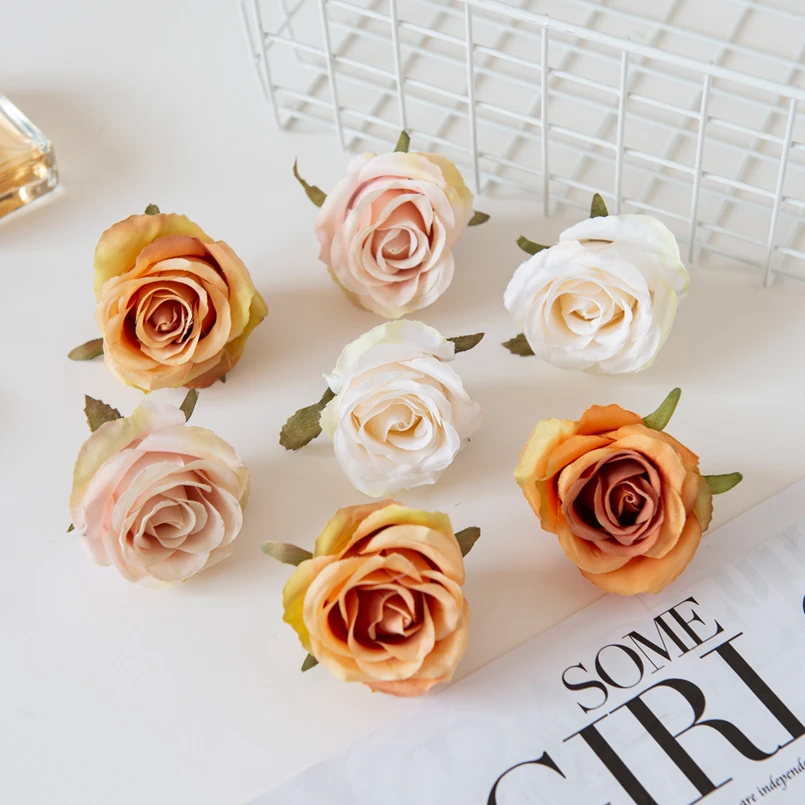 5/10 Stück Künstliche Blumen Wanddekoration Seidenrosen Günstig Großhandel Geschenk Heimdekoration Hochzeitskranz Brautstrauß DIY Geschenke Süßigkeiten – Detail 5