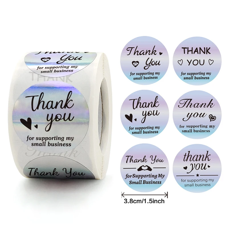 Roll Leuke Kat Patroon Blauw Hot Stamping Dank U Bakken Envelop Gift Bruiloft Seal Label