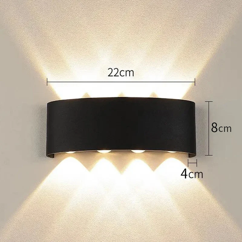 

8W LED Wall Lamp Outdoor Garden Lighting Indoor Bedroom Living Room Stairs Villa Wall Light Corridor Lights Luminaria