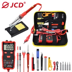 JCD 60W Digital Electric Soldering Iron Kit Temperature Adjustable 220V Welding Tool Ceramic Heater Soldering Tips Rework Set