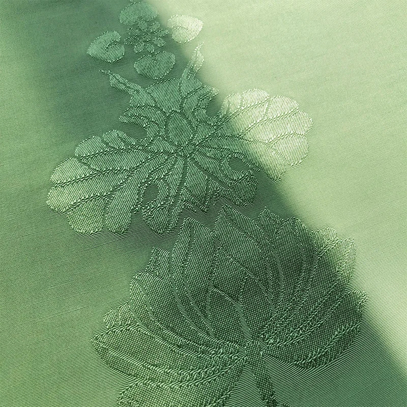 Green Retro Chinese Style Rayon Lotus Jacquard Fabric For Clothing Handmade DIY Material Designer Fabric Decoration image 3