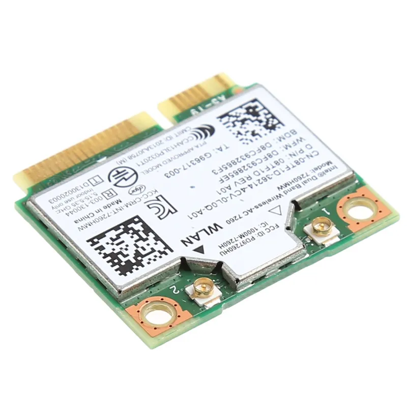 Network Card for Intel 7260HMW AC CN-08TF1D 2.4+5G Dual-Band Wireless Network Card Bluetooth-compatible4.0