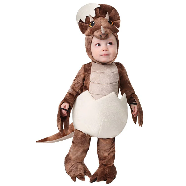 New Halloween Child Kid Baby Clothes Jurassic Period Dinosaur Cosplay Triceratops Tyrannosaurus Cosplay Costume Cute Suit