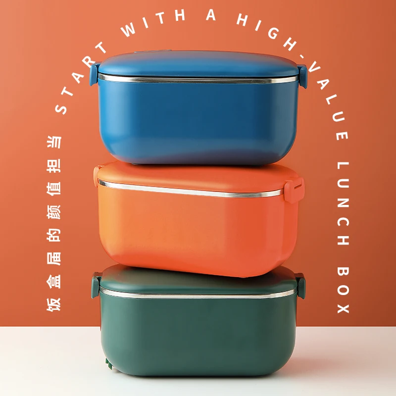 الفولاذ المقاوم للصدأ المكونات الكهربائية علبة طعام للتسخين دون ملء المياه المحمولة الكهربائية علبة طعام للتسخين العزل الغداء