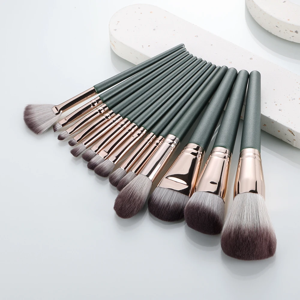 Kosmetyki  Natural Hair Makeup Brushes Set Bag Professional Powder Foundation Eyeshadow Eyebrow Blush Beauty Cosmetic Tools