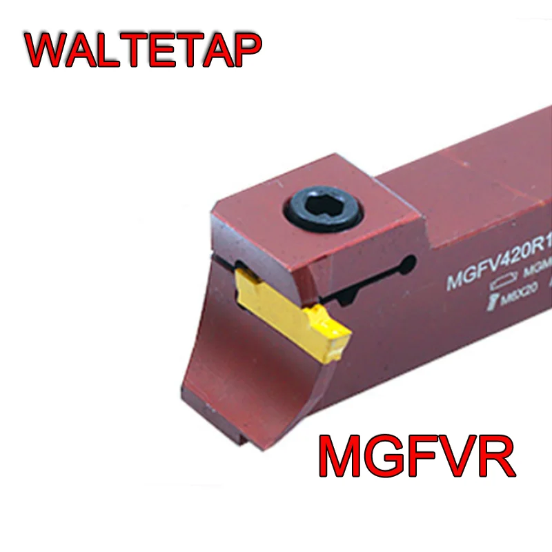 WALTETAP CNC Lathe Gang Knife End Face Grooving Tool Bar 7-Shaped MGFV 320 425 325 420 R10 R15 With Double-Headed MGMN Blade