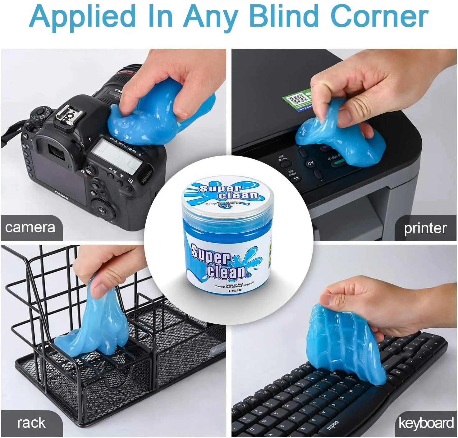 200g Car Air Vent Magic Dust Cleaner Laptop Computer Keyboard Slimy Gel Soft Dust Remover Glue Home Office Cleaning Tool