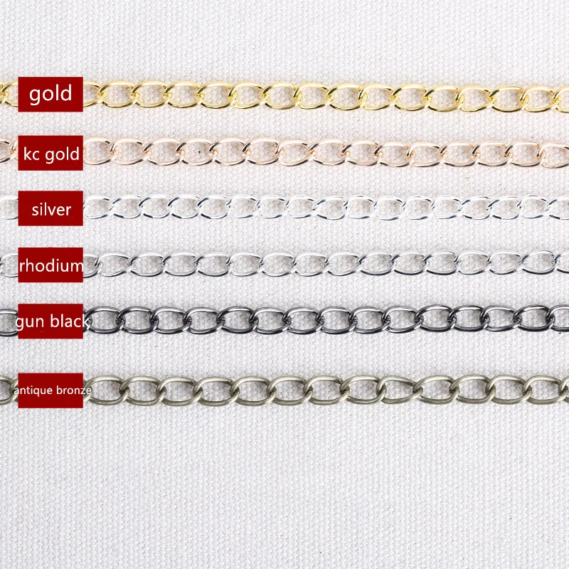 5 meter Gold/Silver/Antique Bronze Color Plated Necklace Chains Bulk Extender Chains for DIY Jewelry Making Handmade Supplies