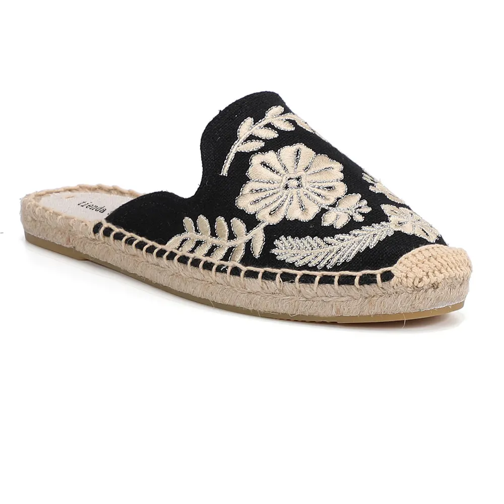 Espadrilles Slippers For Flat Shoes 2021 Real Mules Slides Hemp Summer Flip Flops Pantufas De Pelucia Bichos Tienda Soludos