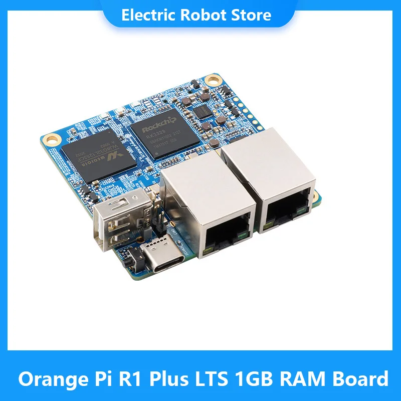 Orange Pi R1 Plus LTS 1GB RAM, Uses Rockchip RK3328,Open Source Single Board Computer, Run Android 9/Ubuntu/Debian/OpenWRT OS