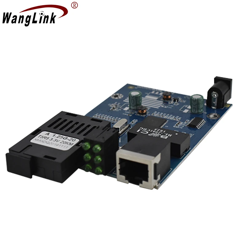 Wanglink PCBA Ethernet Optical Fiber Media Converter Fiber Transceiver 1000M Full PCBA mit Fiber-Modul