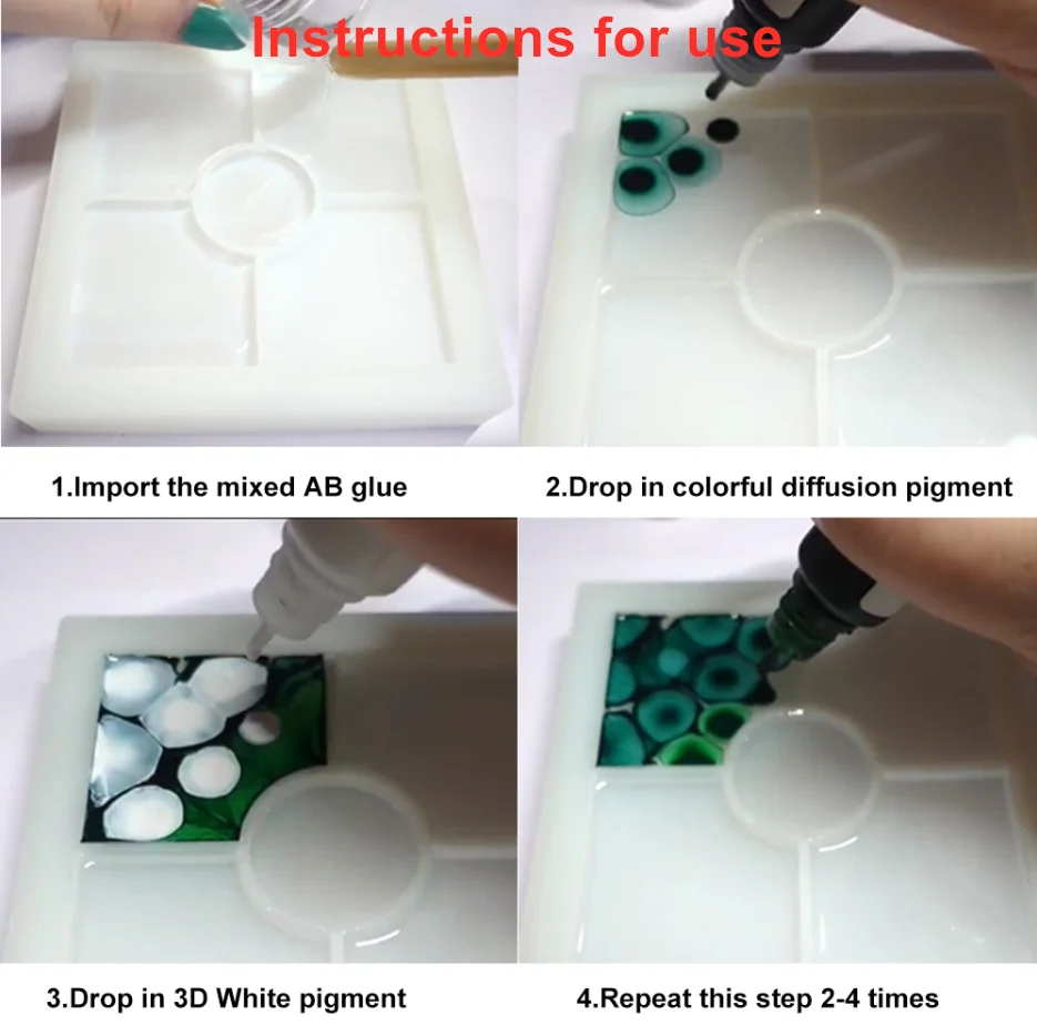 10ml Epoxy Resin Diffusion Pigment Resin Pigment Alcohol Ink Liquid Colorant Dye Diffusion Ink for Epoxy Dyeing Jewelry Making