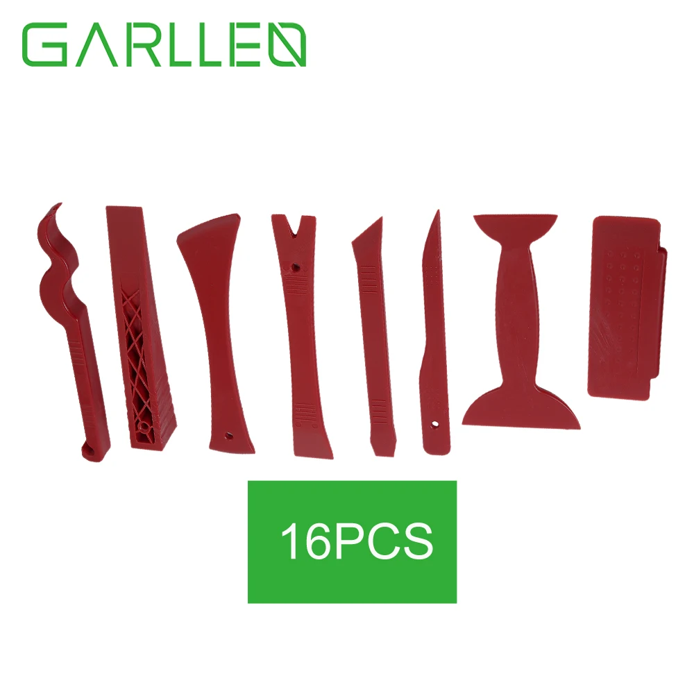 GARLLEN 16pcs Car Interior Trim Removal Tool Set Pry Bar Panel Clip Kit For Inner Panel Dashboard Audio CD Control Area&Car foil