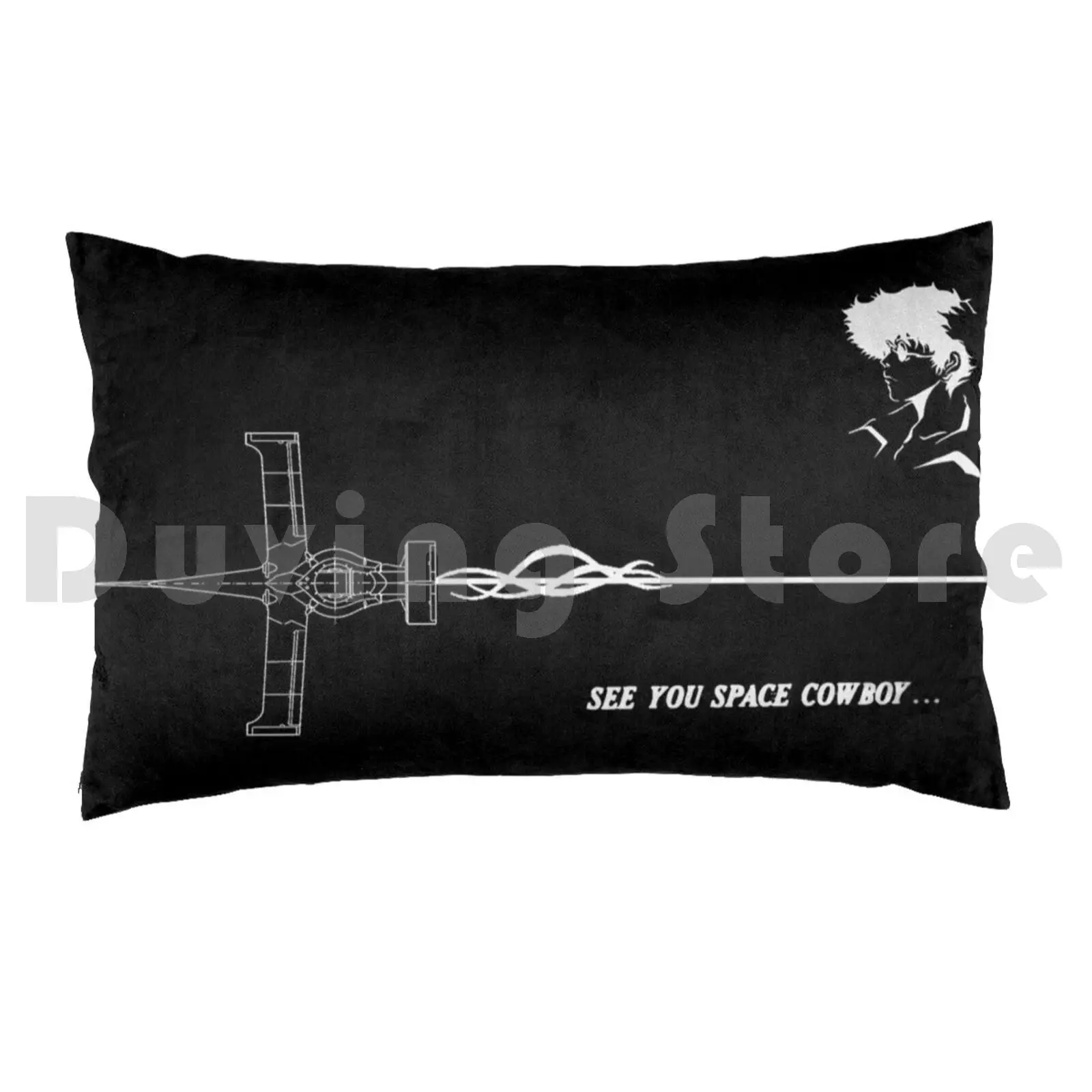 Inspired Pillow Case Printed 35x50 Anime Bebop Manga Cowboy Spike Space