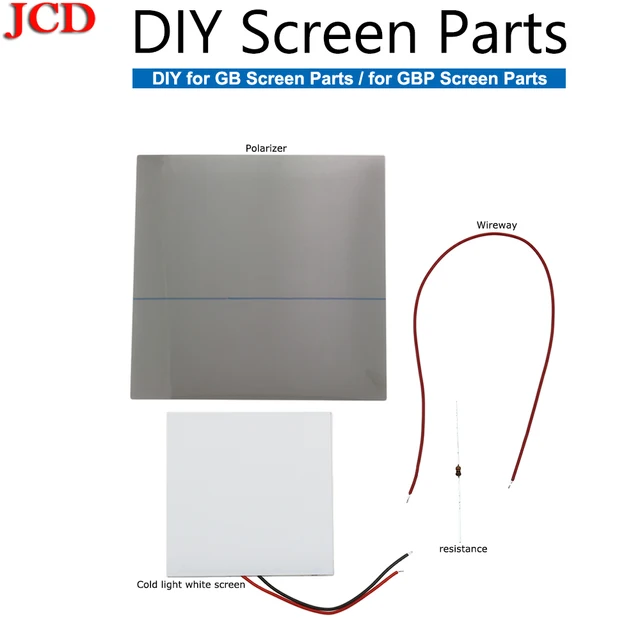 JCD dla GB dla GBP Podświetlany mod Użyj chłodnego białego panelu LCD do podświetlenia ekranu za Gameboy DMG-001 dla GameBoy Pocket Lens