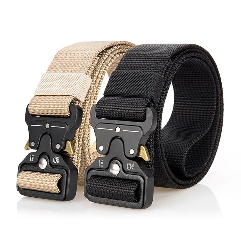 

Q 120CM Army Tactical Belt Military Waist Strap Multifunctional 1Pcs Training Ceintures Cummerbunds Automatic Buckle Canvas