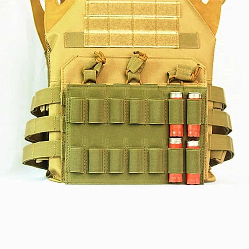 Tactical Molle Shell Holder Panel 12 Gauge Hunting Vest accessori cartucce Pouch Airsoft Shotgun Ammo Carrier