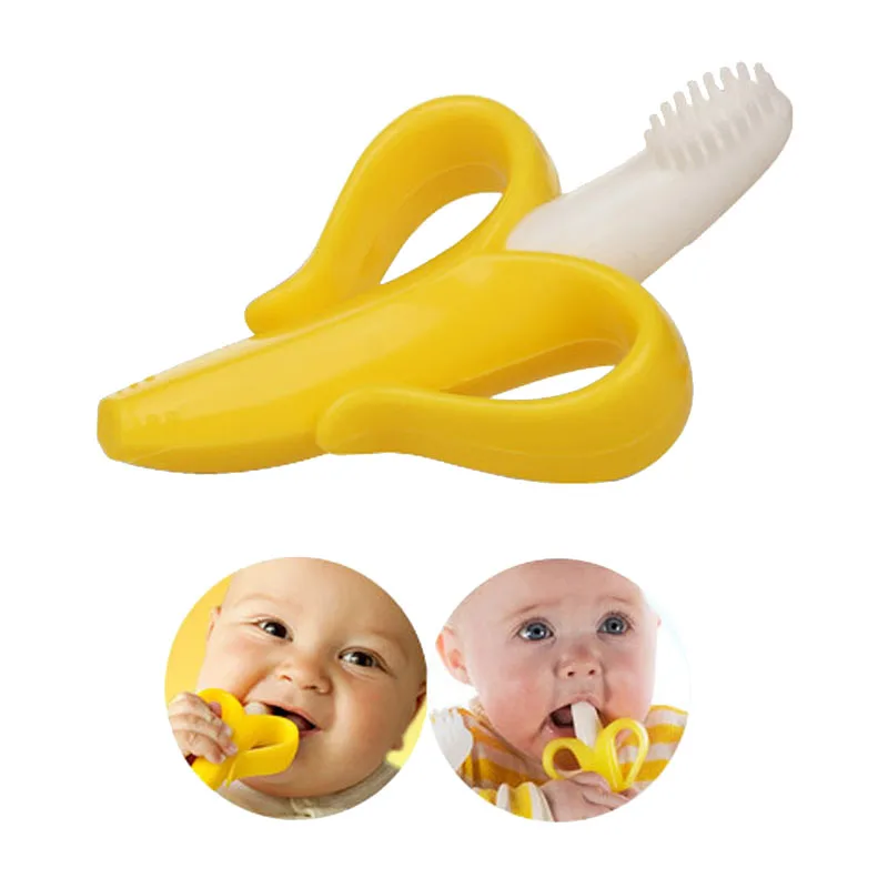 

High Quality Silicone Toothbrush And Environmentally Safe Baby Teether Teething Ring Kids Teether Children Chewing