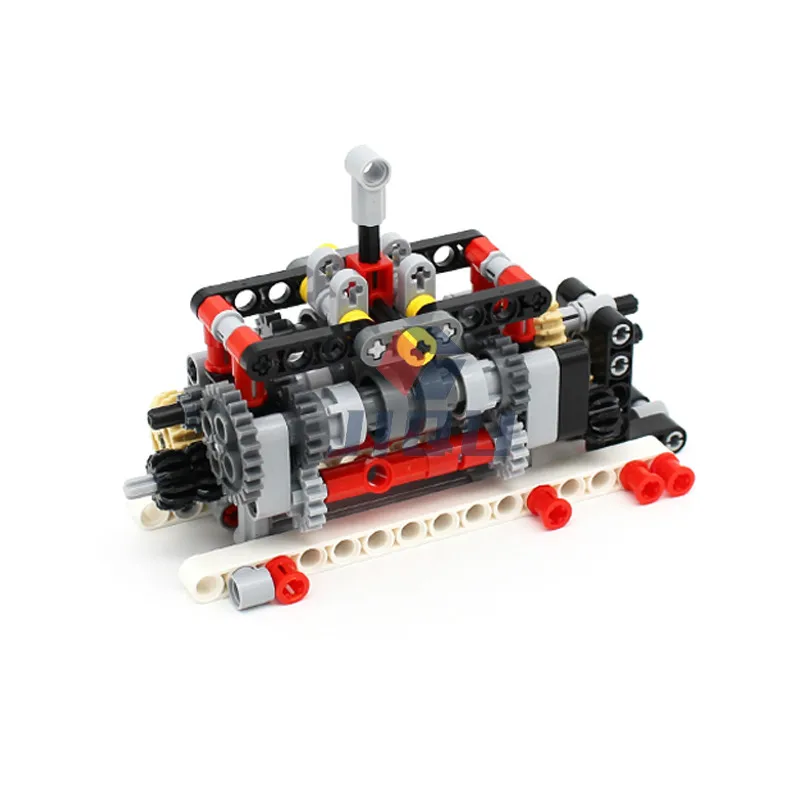 MOC High-tech parts All Kind of Multi-speed Engine Gearbox Set Model Building Blocks Bricks Compatible with Motor PF Set DIY Toy