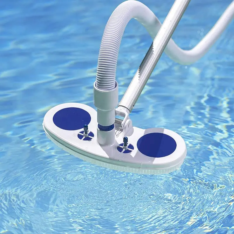 Aspirador de pó com ponta curvada para piscina, ferramenta de limpeza com ventosa para cabeça de piscina flexível, meia lua