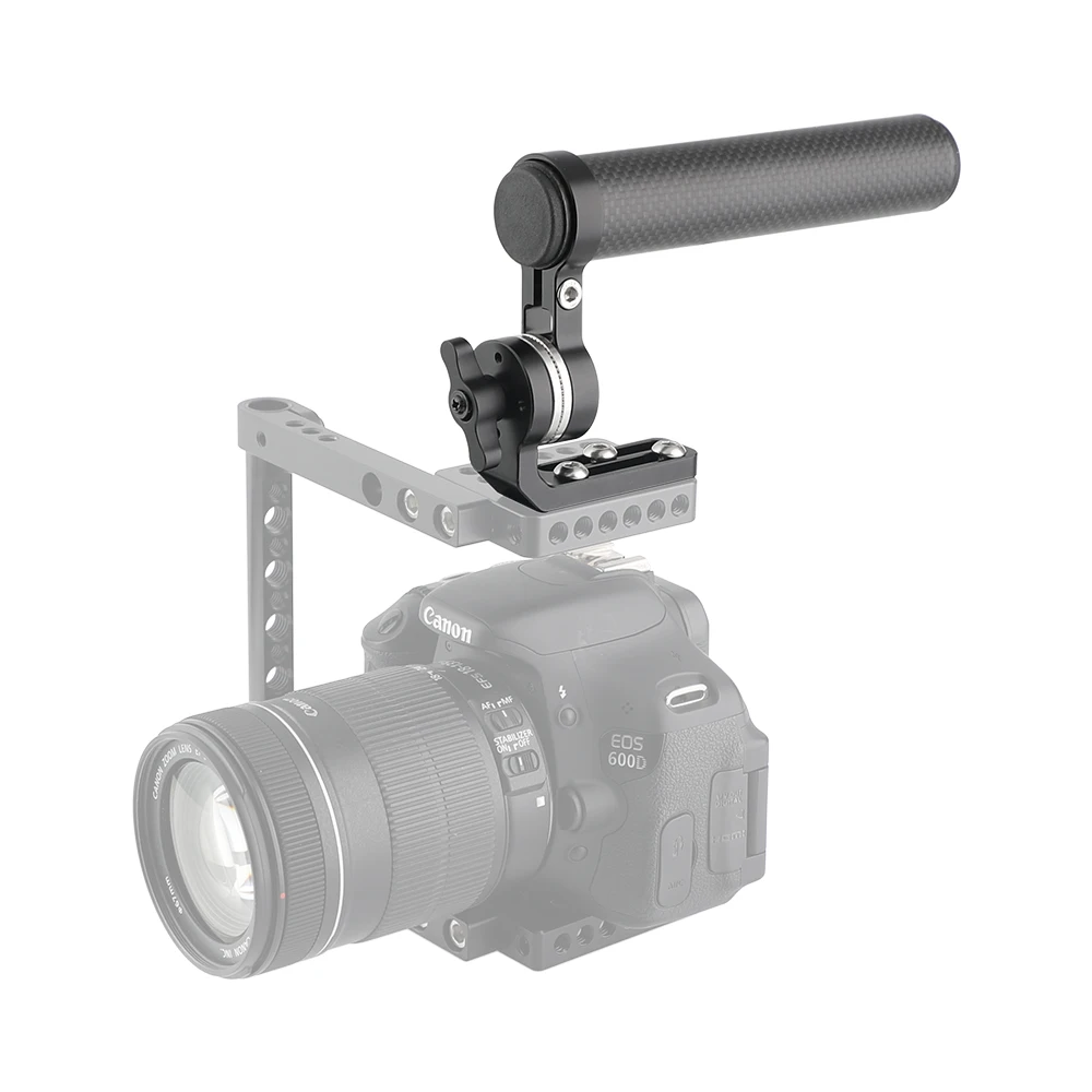 CAMVATE Carbon Fiber Top Griff Grip Mit M6 ARRI Rosette Montieren Sitz & 1/4 "-20 Schrauben Für DSLR kamera Käfig Rig Unterstützung System