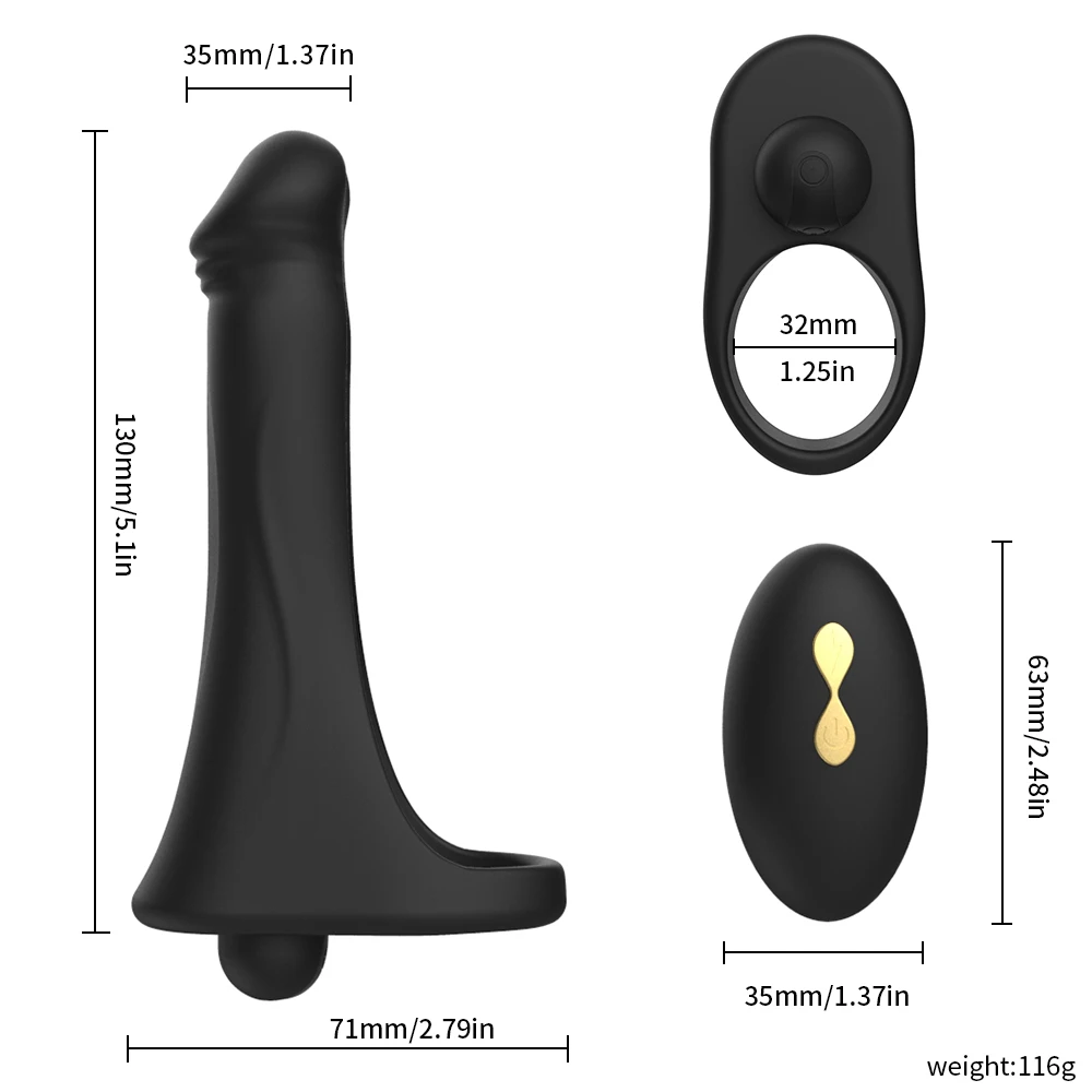 Male Remote Control Strap On Penis Vibrators Double Penetration Sex Toys For Men Adult Wireless Anal Butt Plug Dildo For Couples