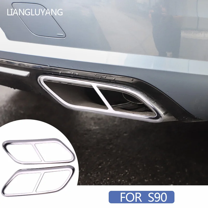 car accessories for Volvo xc60 xc90 s90 v90 xc40 s60 exhaust pipe tail stainless steel tail throat decorative cover car stickers - Image 5