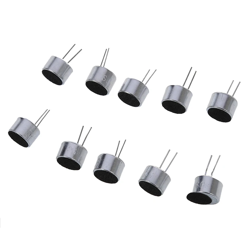 10 PCS 9.7mm x 7mm 2 Pin MIC Capsule Electret Condenser Miniphone