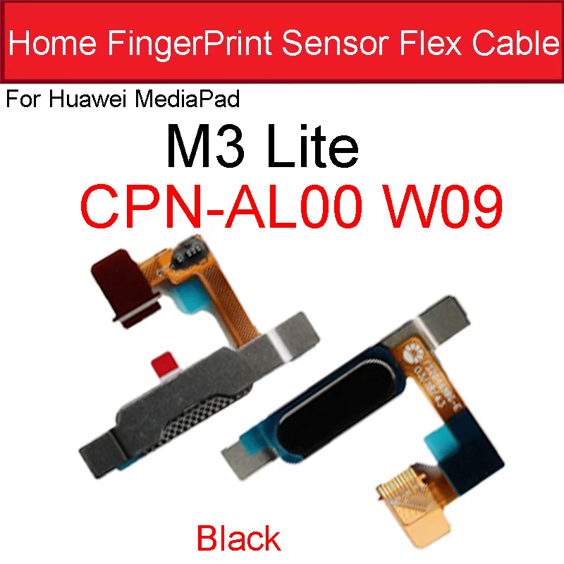 Fingerprint Sensor Home Connector Flex Cable For Huawei MediaPad M3Lite 8.4 BTV-DL09 10.1 CPN-AL00 M5 10.8 SHT-W09 AL09 BACH-W01