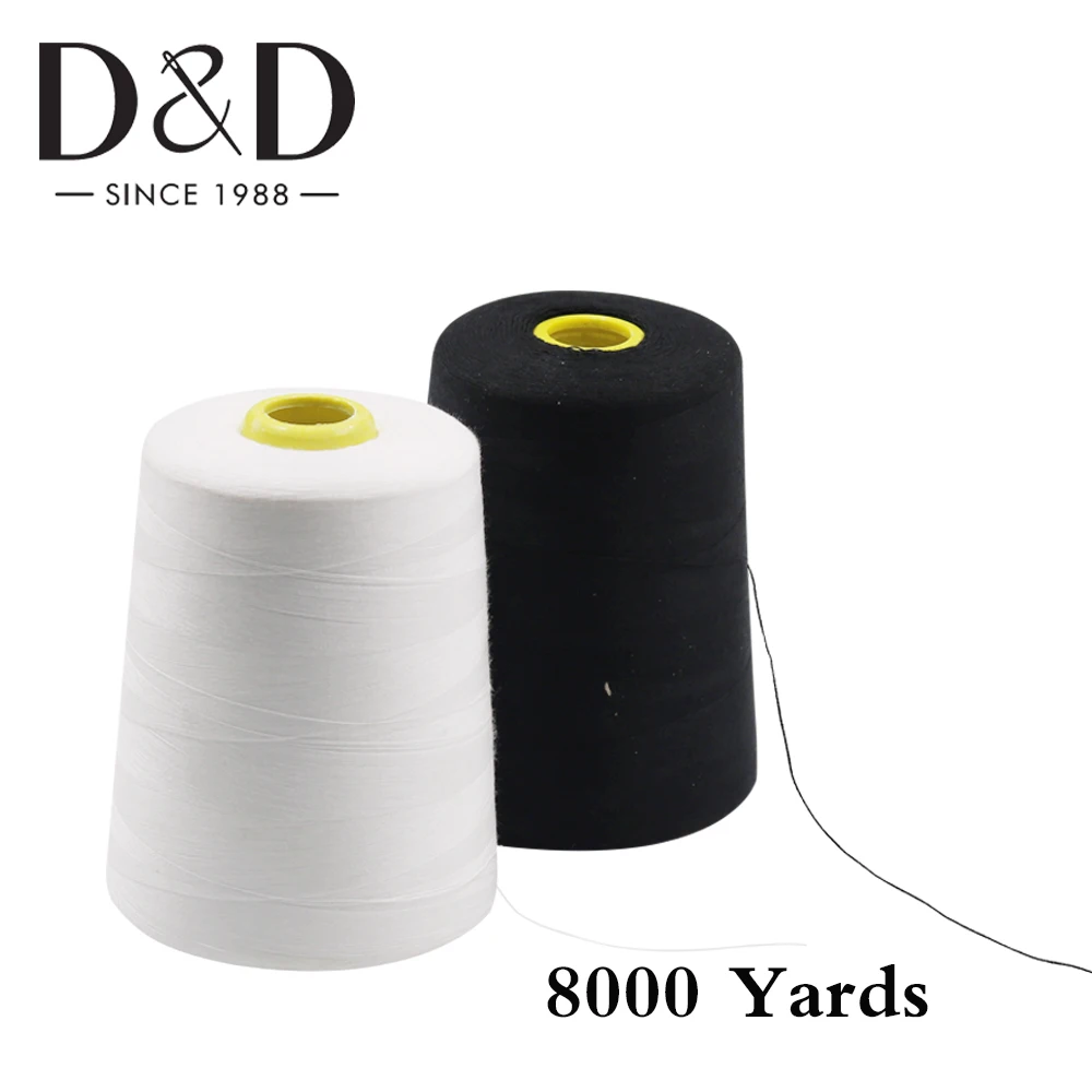 8000Yards Sewing Thread Polyester Thread Spools Overlocker Cones Thread Spool For Sewing and Embroidery Machine DIY Sewing Tools