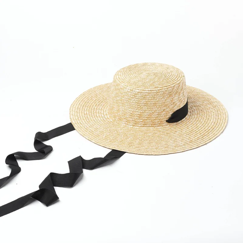 

Womens' Panama Sun Hat Boater Handwoven Straw Hat for Summer