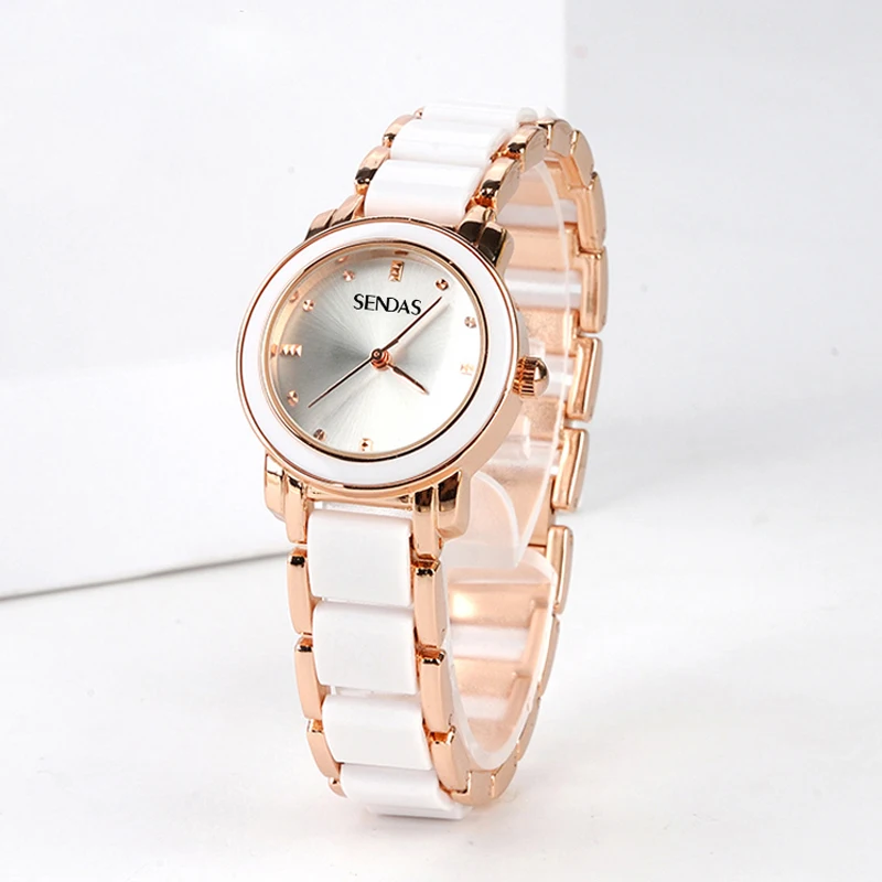 Women Watches Top Brand Luxury Waterproof Rose Gold Bracelet Watch Women Ceramics Quartz Watch Ladies 2022 Reloj Mujer Elegante