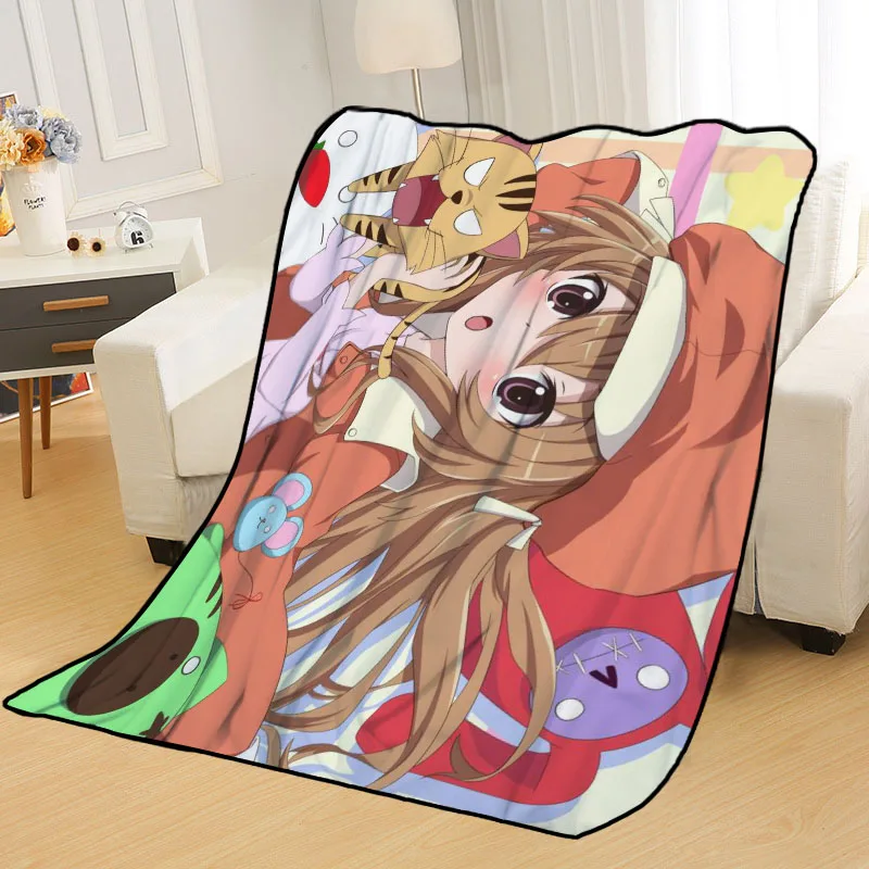 Toradora Blankets Personalized Custom Blankets for Beds Soft DIY Your Picture Decoration Bedroom Throw Travel Blanket