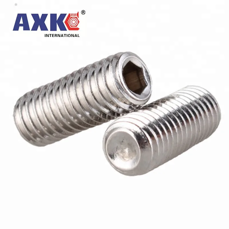 10/50pcs M2 M2.5 M3 M4 M5 M6 M8 DIN916 A2-70 304 stainless steel Hex Hexagon Socket Allen Cup Point Grub Screw Set Bolt